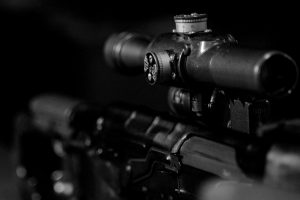 close up of a rifle